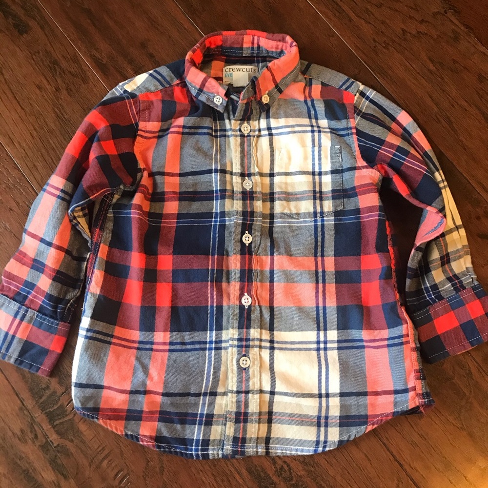 J.Crew Crewcuts Plaid Shirt Blue Toddler Boy